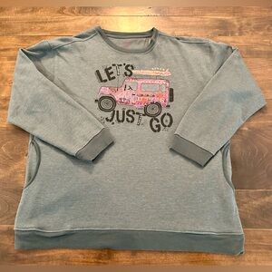 🌟 Natural Life “Let's Just Go” Graphic Sweatshirt w/pockets